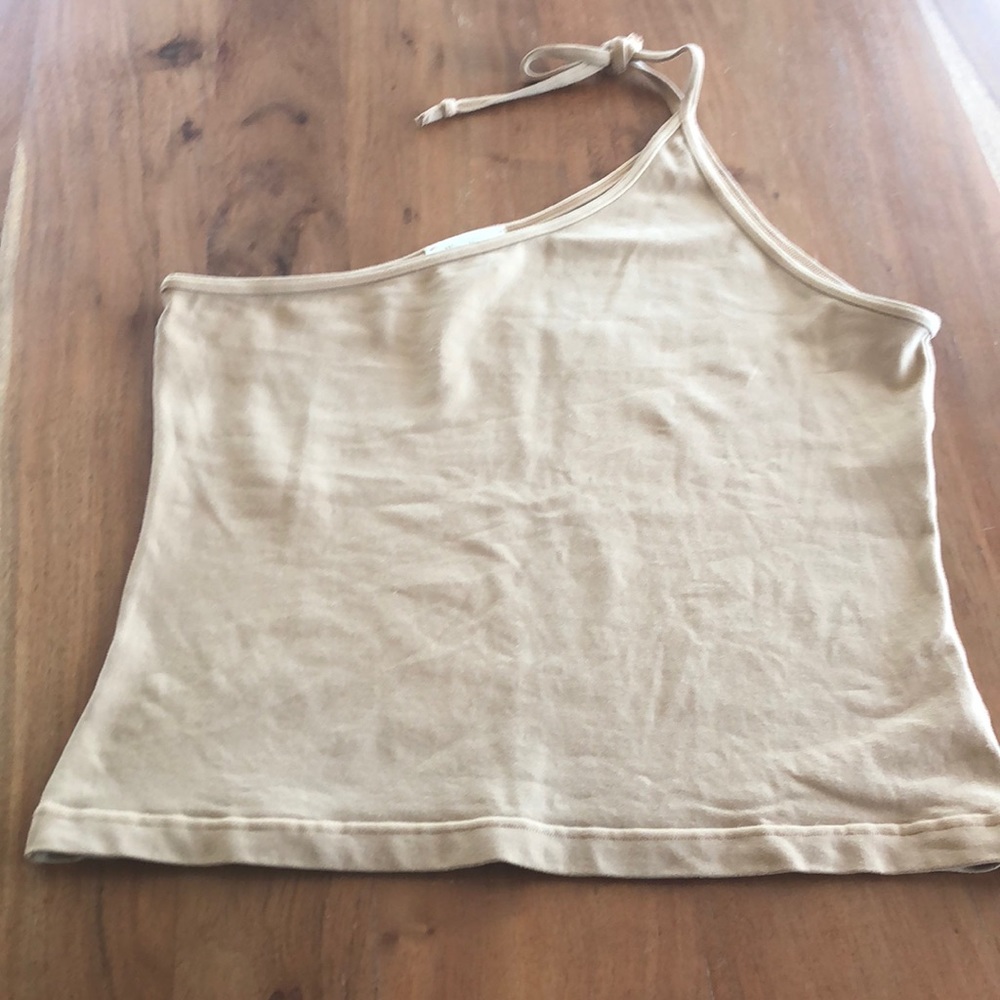 Neiman Marcus One Shoulder Cami Nude Sz‎ M - EUC
